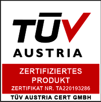 TUEV AUSTRIA Zertifiziertes Produkt